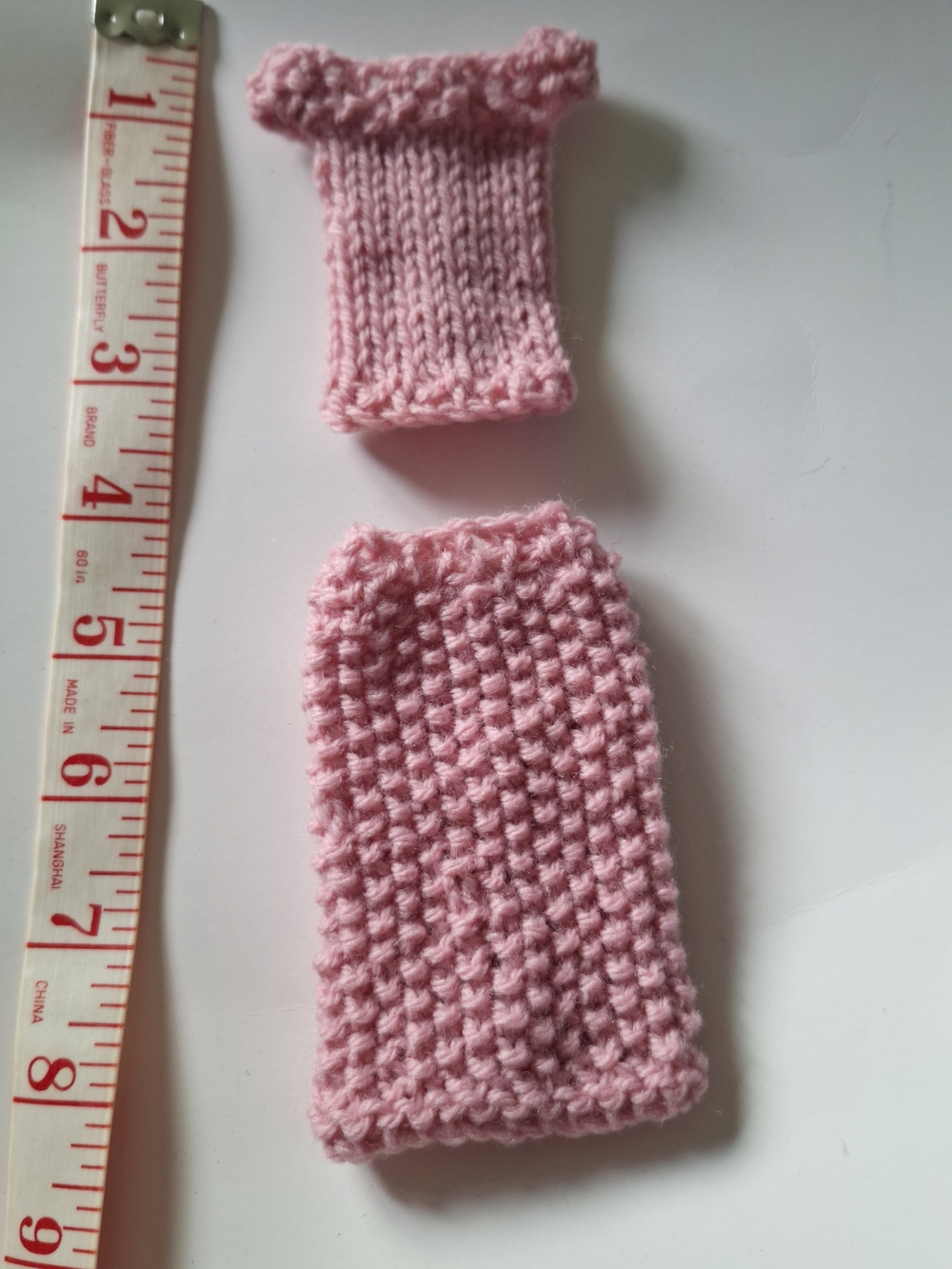 Pink Knit Doll Outfit